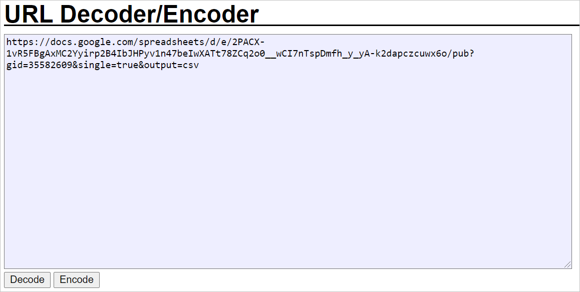 URL decoder