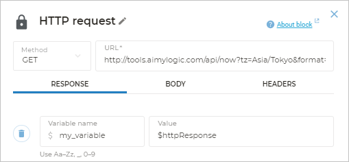 HTTP request block